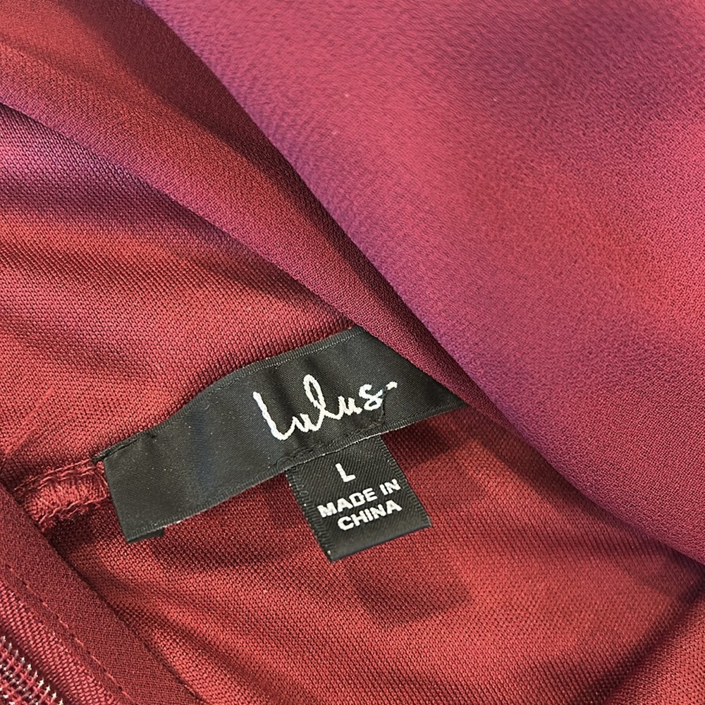 Lulu's Love You So Burgundy Long Sleeve Maxi Dress - Picture 2 of 16